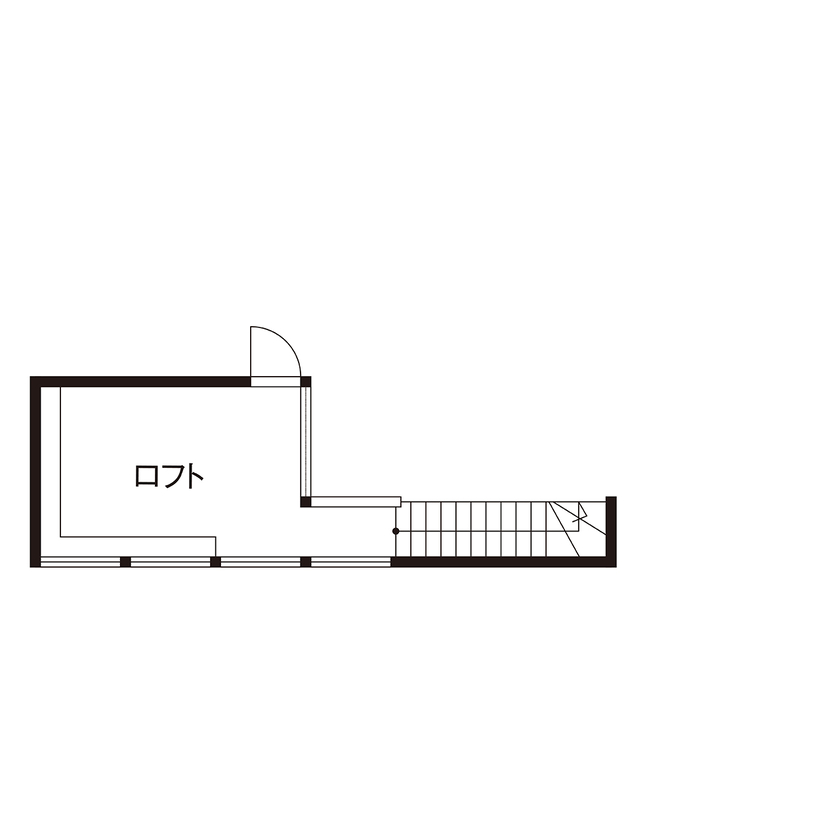 タウンズホーム 【3000万円台/延床30.9坪/自然素材】真冬でも暖かく家事もラクにできる、スタイリッシュな平屋の住まいの間取り図（3LDK+ロフト）ロフト