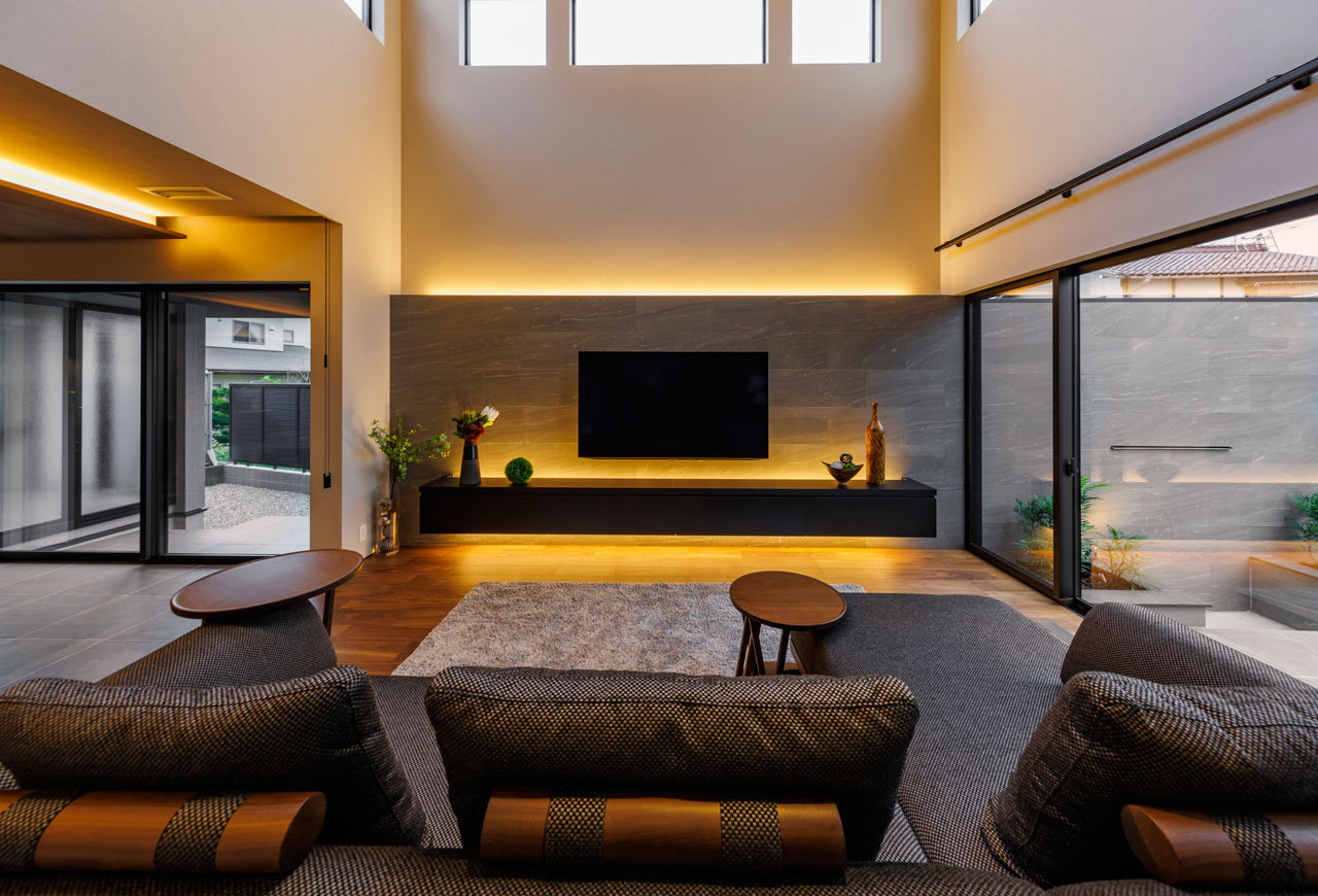 NOZOMI HOME 【岐阜県｜ガレージハウス・全館空調】吹抜リビングは圧巻の開放感。美しいデザインと快適な室温に癒されるの建築実例画像3