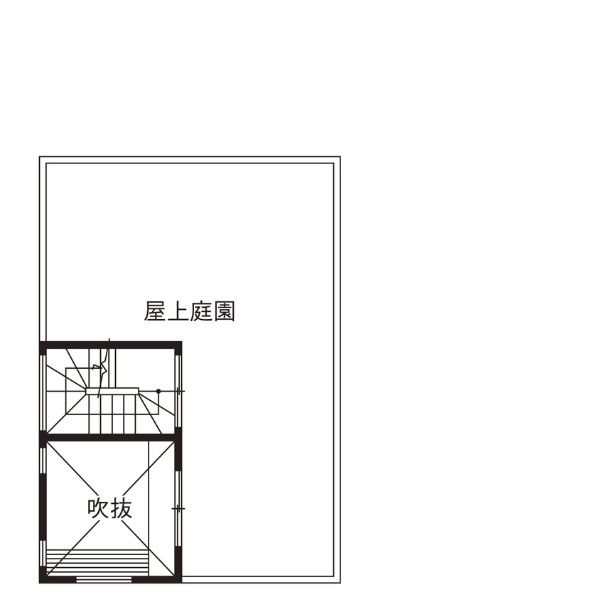 NOZOMI HOME 【岐阜県｜和モダン×屋上庭園｜間取り有】まるで高級旅館の風情。屋上庭園ではリゾート気分を満喫の間取り図（4LDK）PH階