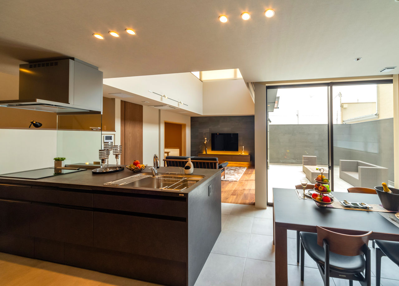 NOZOMI HOME 【岐阜県｜吹抜・アウトドアリビング】プライベートテラスで楽しむアウトドアライフ。和の薫りもまとわせての建築実例画像2