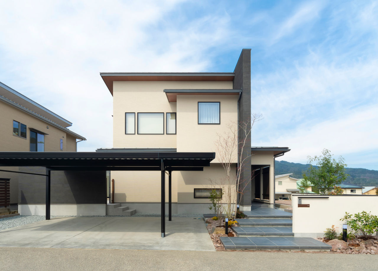 NOZOMI HOME 【岐阜県｜吹抜・アウトドアリビング】プライベートテラスで楽しむアウトドアライフ。和の薫りもまとわせての建築実例画像4