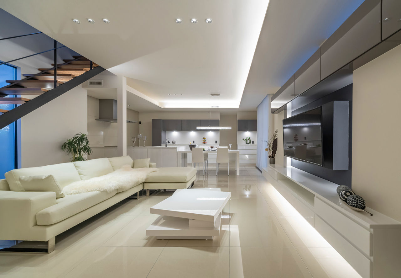 NOZOMI HOME 【岐阜県｜ホテルライク・全館空調】明るく華やかなホワイトリビング。暮らしに沿った間取りで快適な毎日の建築実例画像4