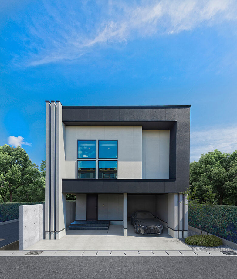 NOZOMI HOME 【岐阜市｜２階リビング・インナーガレージ】屋上庭園のあるガレージハウス。２階リビングは圧巻の開放感！の建築実例画像2