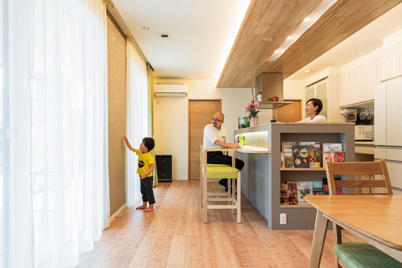 東邦建工 長野市・屋外テラス・薪ストーブ｜内も外も一体で愉しむ、家族が集う憩いの家の建築実例画像5