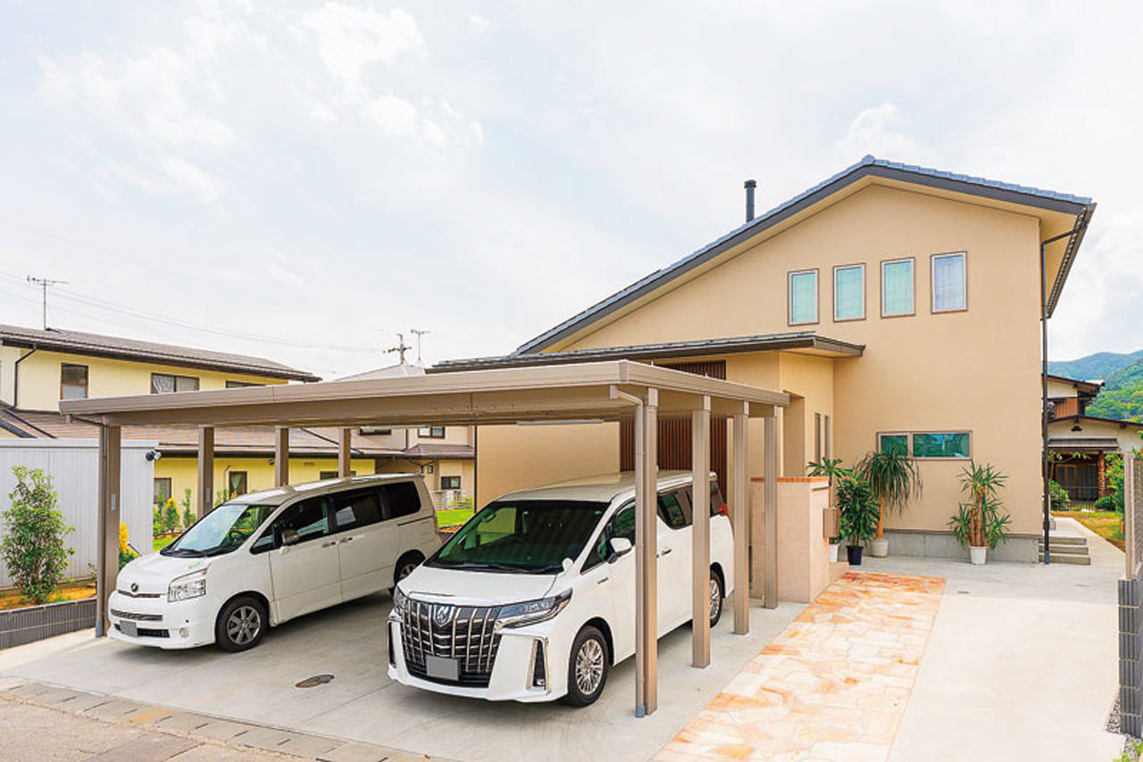 東邦建工 長野市・屋外テラス・薪ストーブ｜内も外も一体で愉しむ、家族が集う憩いの家の建築実例画像10