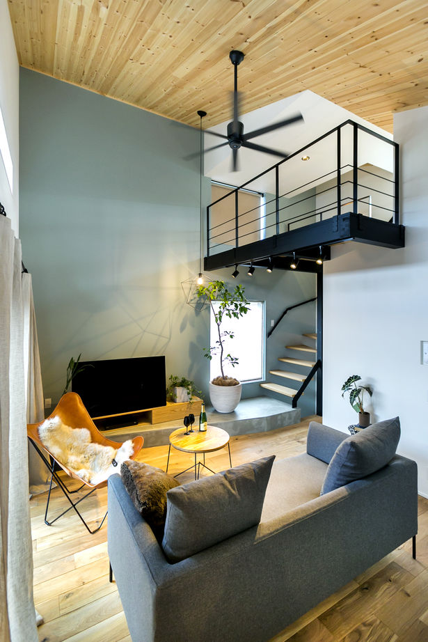 D・LIFE 【4人家族/狭小敷地/2階リビング】自分らしさを詰め込んだインダストリアルハウスの建築実例画像2