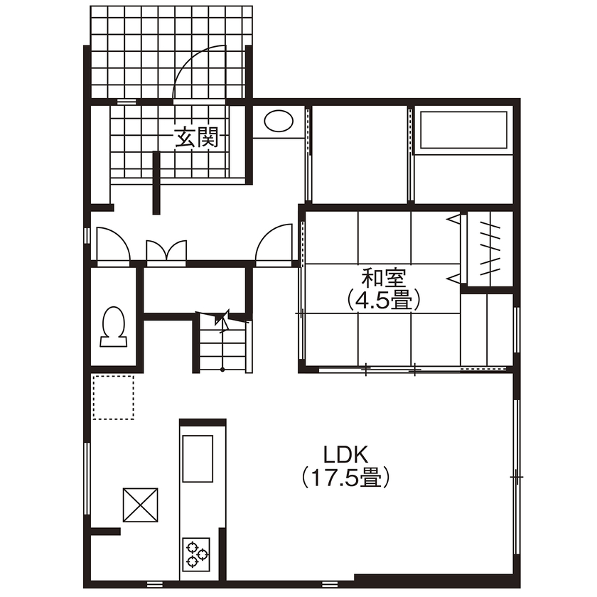 東宝ホーム 子育て中の今も、夫婦ふたりの未来も心地よく。末永くずっとフィットする住まいの間取り図（3LDK）1階