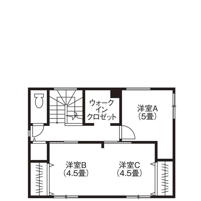 東宝ホーム 子育て中の今も、夫婦ふたりの未来も心地よく。末永くずっとフィットする住まいの間取り図（3LDK）2階