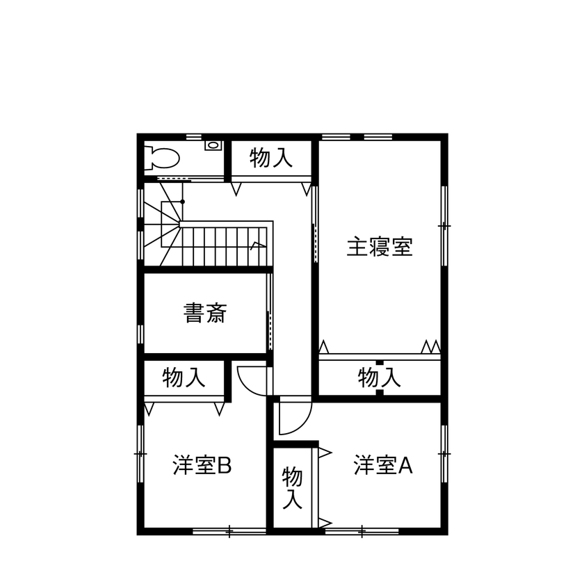 La prochaine HOME（ラ・プロシエンホーム）by新和建設 【愛知県/2000万円台/30坪台/間取図有】桧ならではの香りや美しさ、自然素材の温もりある感触を我が家にの間取り図（5LDK）2階