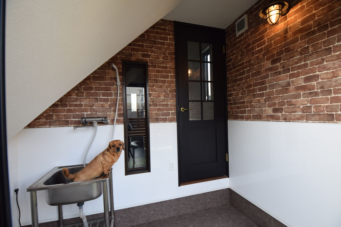 アイアールホーム 【図面有り/35坪/ドッグルーム/独立洗面】家族とペットがそれぞれのスペースでくつろげる　自由設計の家の建築実例画像2