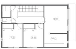 アトラクト設計工務（ATTRACT） 【大阪府/2000万円台/約30坪】大阪府で北欧インテリアが優しく馴染むモダンの注文住宅（間取り図有） の間取り図（4LDK）2階