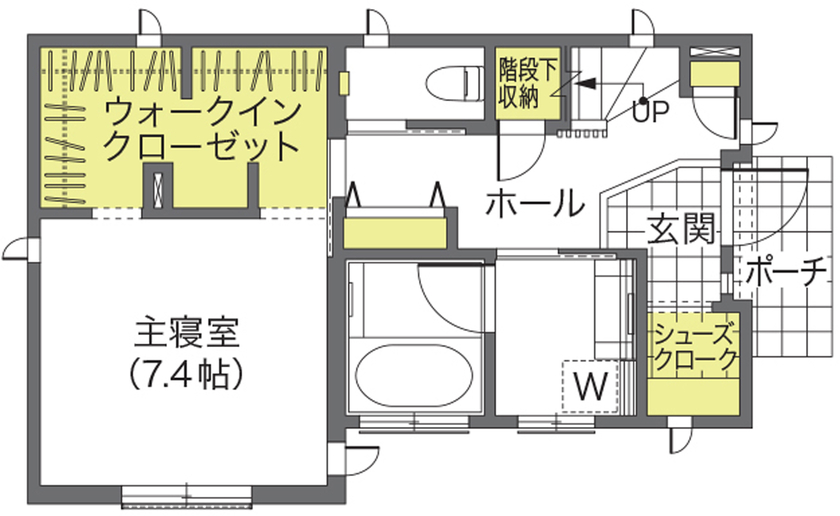 ウィザースホーム 【2000万円台後半/30坪台/間取り図有】敷地21坪とは思えない開放感。広さを感じる工夫が満載の3階建ての家の間取り図（3LDK）1階