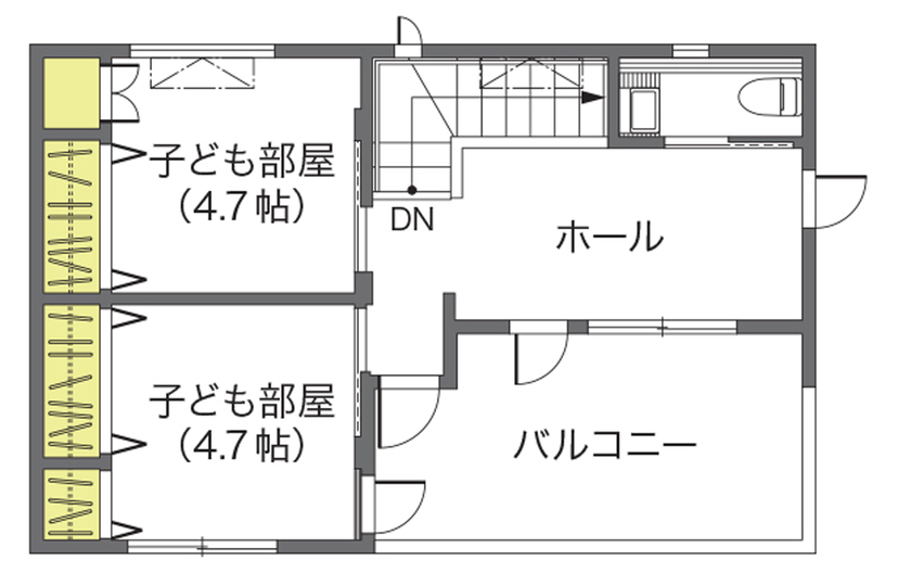ウィザースホーム 【2000万円台後半/30坪台/間取り図有】敷地21坪とは思えない開放感。広さを感じる工夫が満載の3階建ての家の間取り図（3LDK）3階