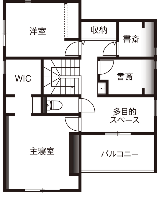 ウィザースホーム 【2300万円台/30坪台/間取り図有】リモートワークも快適な全館空調の家の間取り図（3LDK）2階
