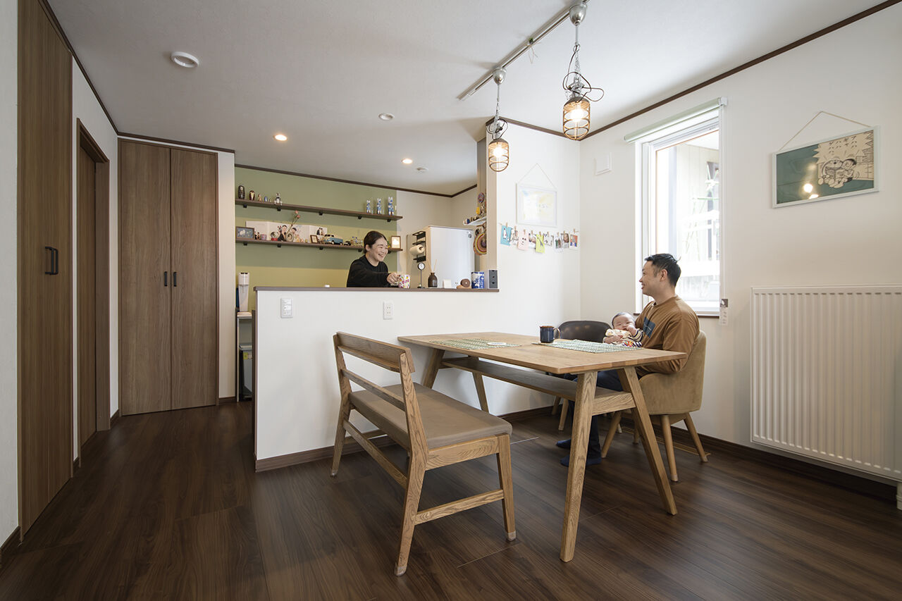 藤和建業（パナソニックビルダーズグループ） 【札幌市/2LDK間取図】アウトドア用品を並べられる土間収納に感激。回遊動線や広々キッチンも理想通りの建築実例画像4