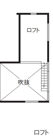 八幡 【東京ゼロエミ水準3/2000万円台/25坪/間取り図】吹き抜けと大開口が生む明るく開放的にのびのび暮らせる家の間取り図（3LDK）ロフト