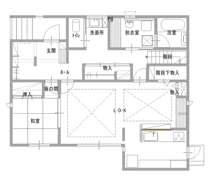 ケー・エイチ・ケー 【子育て/2000万円台/40坪/間取り有】“うちにぴったり”を叶える。想いが息づく注文住宅の間取り図（4LDK）1階