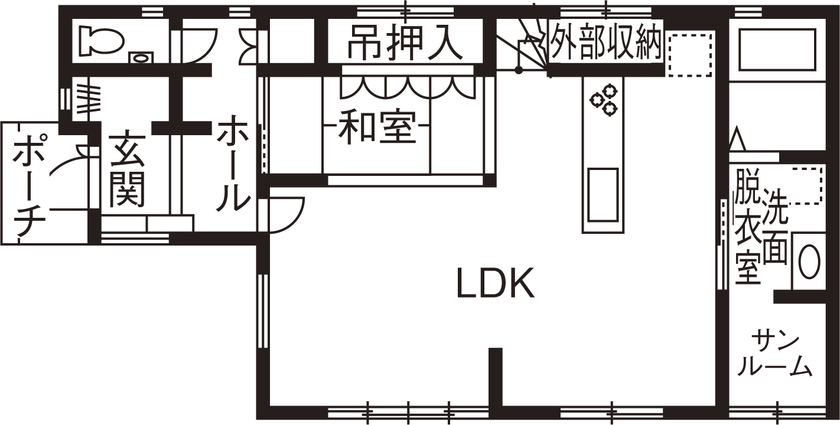 タマホーム 【2000万円台/119.24平米/間取り図あり】高い住宅性能と価格が決め手に　「最高の住み心地」を満喫中の間取り図（4LDK）1階
