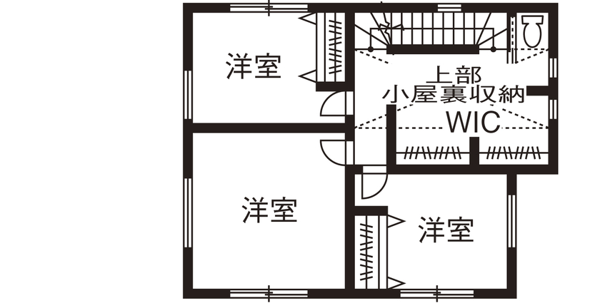 タマホーム 【2000万円台/119.24平米/間取り図あり】高い住宅性能と価格が決め手に　「最高の住み心地」を満喫中の間取り図（4LDK）2階