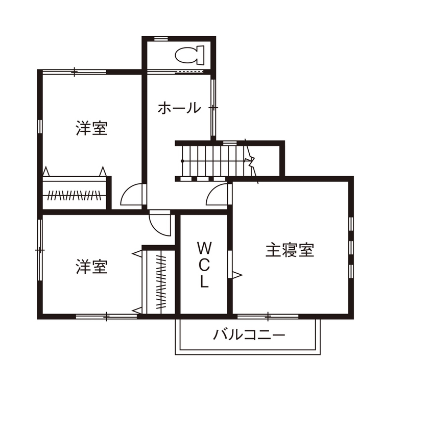 タマホーム 【1000万円台/113.03平米/間取り図有り】子育て＆家事ラクを大切に考えた家族みんなが笑顔で暮らす憩いの家の間取り図（4LDK）2階