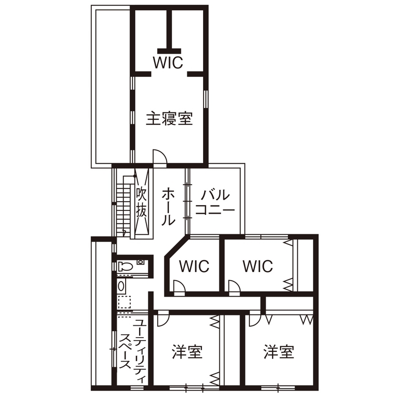 タマホーム 【4000万円台/251.73平米/間取り有】夢だったビルトインガレージを実現。ゆとりある生活に心が満たされる家の間取り図（4LDK）2階