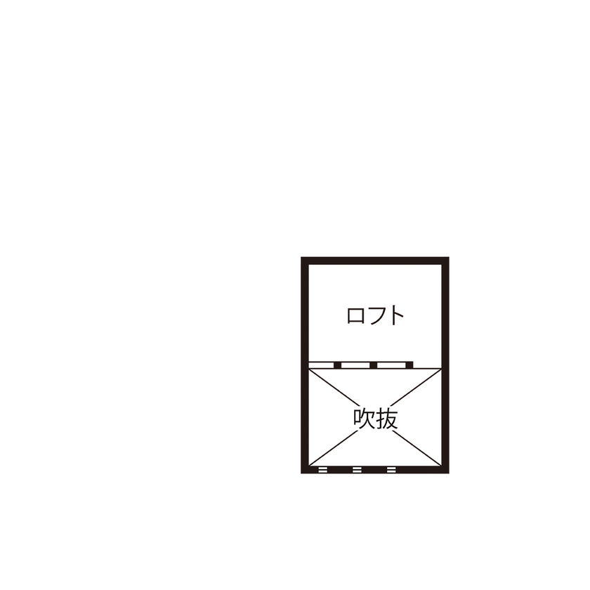 タマホーム 【2000万円台/149平米/間取り図有】ダウンフロアリビングが印象的な、楽しく将来も楽に過ごせる平屋の家の間取り図（4LDK）ロフト階