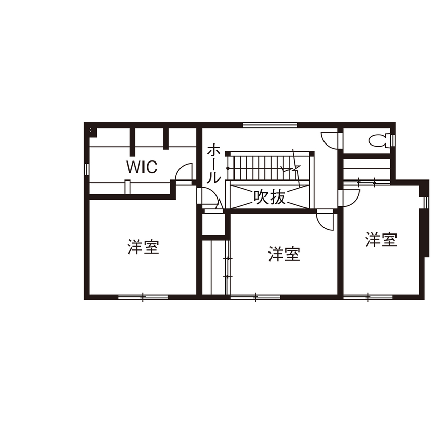 タマホーム 【2000万円台/118.82平米/間取り図有】住宅性能や担当者の提案を高評価。おうち時間が楽しい100点満点の家の間取り図（4LDK）2階