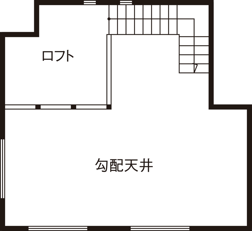 タマホーム 【2000万円台/135.38平米/間取り図有】設計の自由度と価格が決め手。光と風が舞い込む心地よい住まいの間取り図（3LDK）ロフト