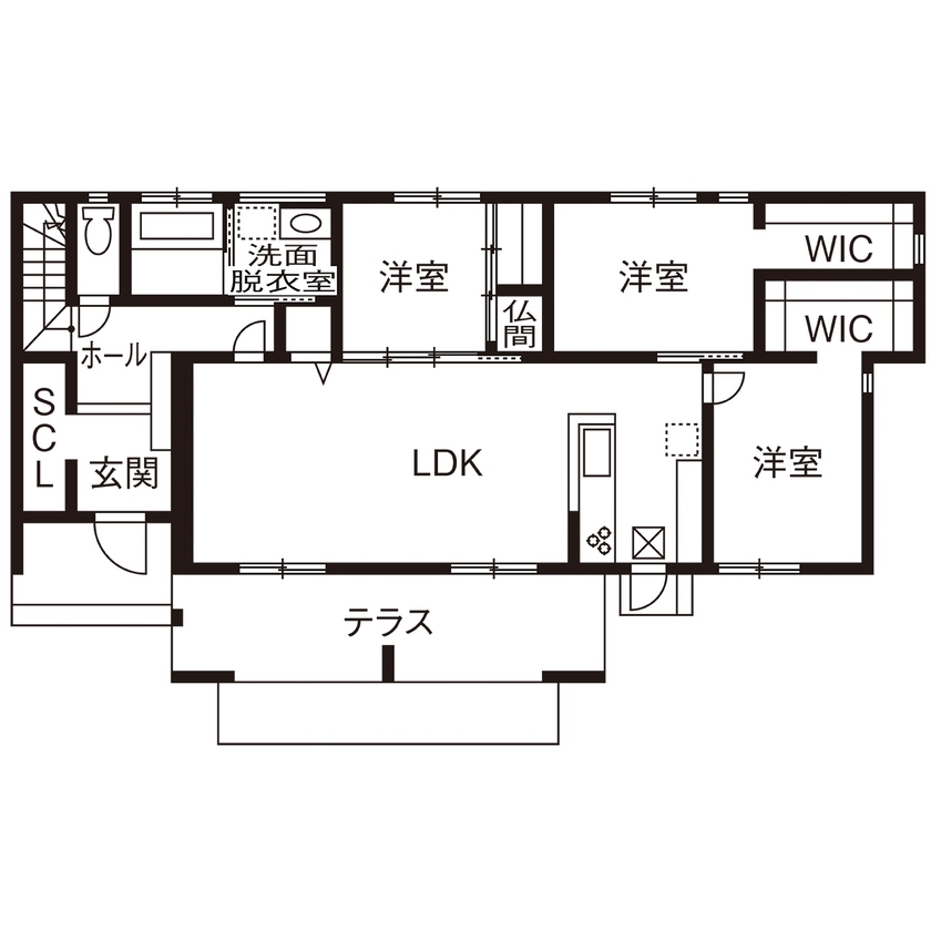 タマホーム 【3000万円台/176.3平米/間取り図有】営業担当の的確な提案で建築を進め完成した、満足度の高い二世帯住宅の間取り図（3LDK＋3LDK）1階