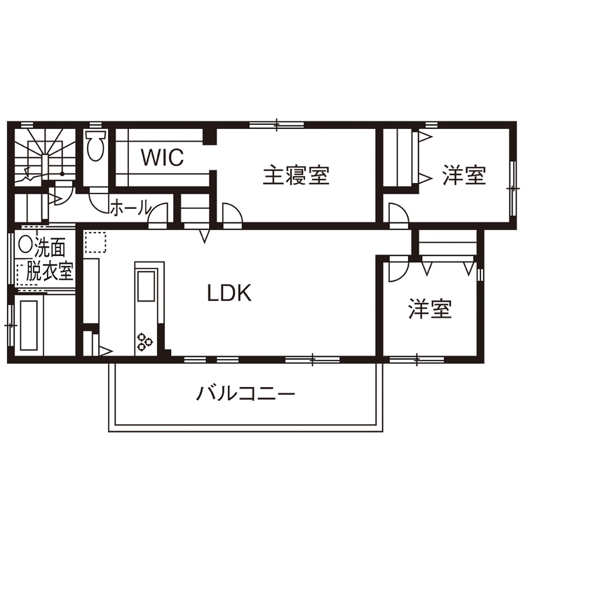 タマホーム 【3000万円台/176.3平米/間取り図有】営業担当の的確な提案で建築を進め完成した、満足度の高い二世帯住宅の間取り図（3LDK＋3LDK）2階
