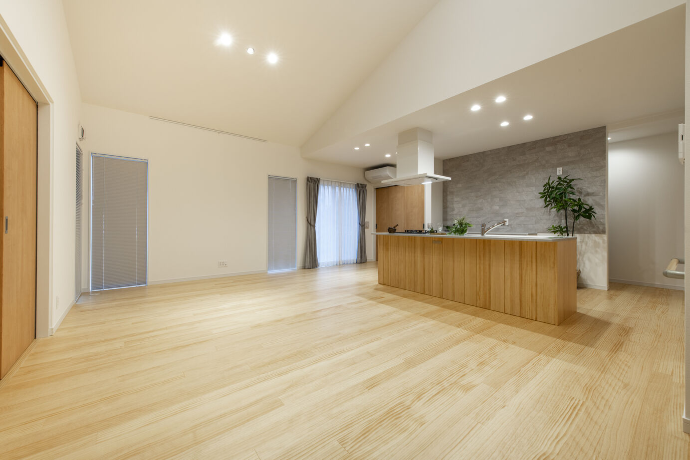 A&Cテクノハウス 【平屋/大空間/2000万円台/広島市】天井が高い！広い！アイランドキッチンのある家の建築実例画像2