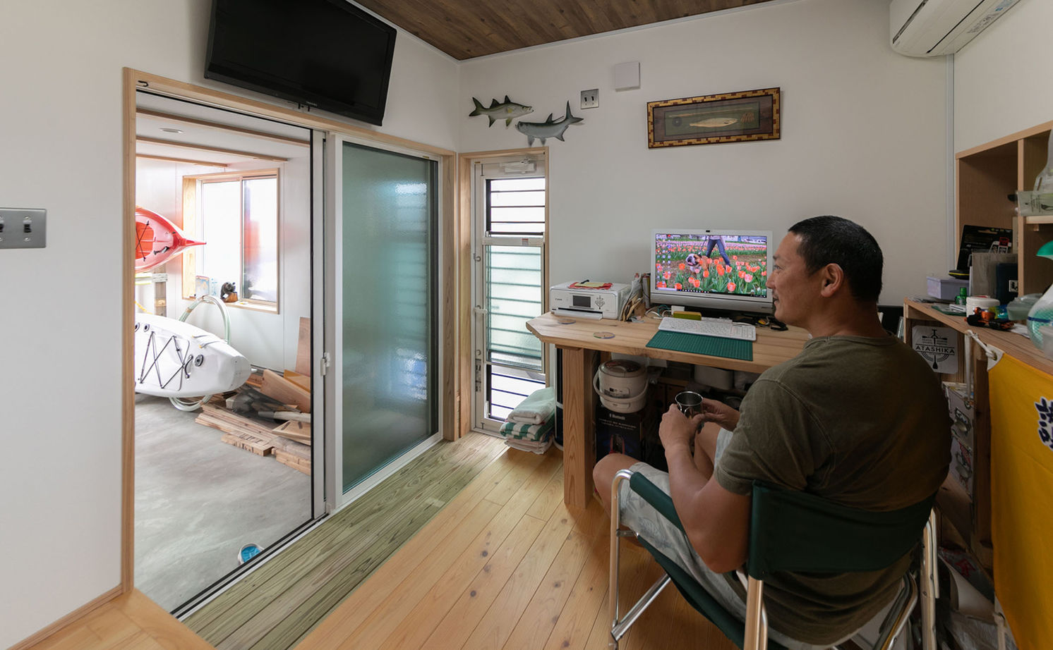 新産住拓 【2階建て／46.1坪／間取り図あり／2階リビング／ガレージ】5層構造で叶えたジャングルジムのような住まいの建築実例画像11