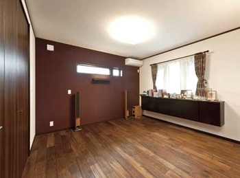 古河林業 【自然素材/カフェ風/勾配天井/吹抜け】爽やかな風が抜ける２階ＬＤＫ　無垢材を使った子どもにも優しい家の建築実例画像6