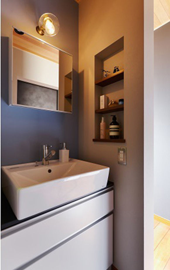 古河林業 【ヴィンテージ/自然素材/吹抜け】無骨すぎないインダストリアルな空間。無垢材の温かみと陽光注ぐ明るい家の建築実例画像12