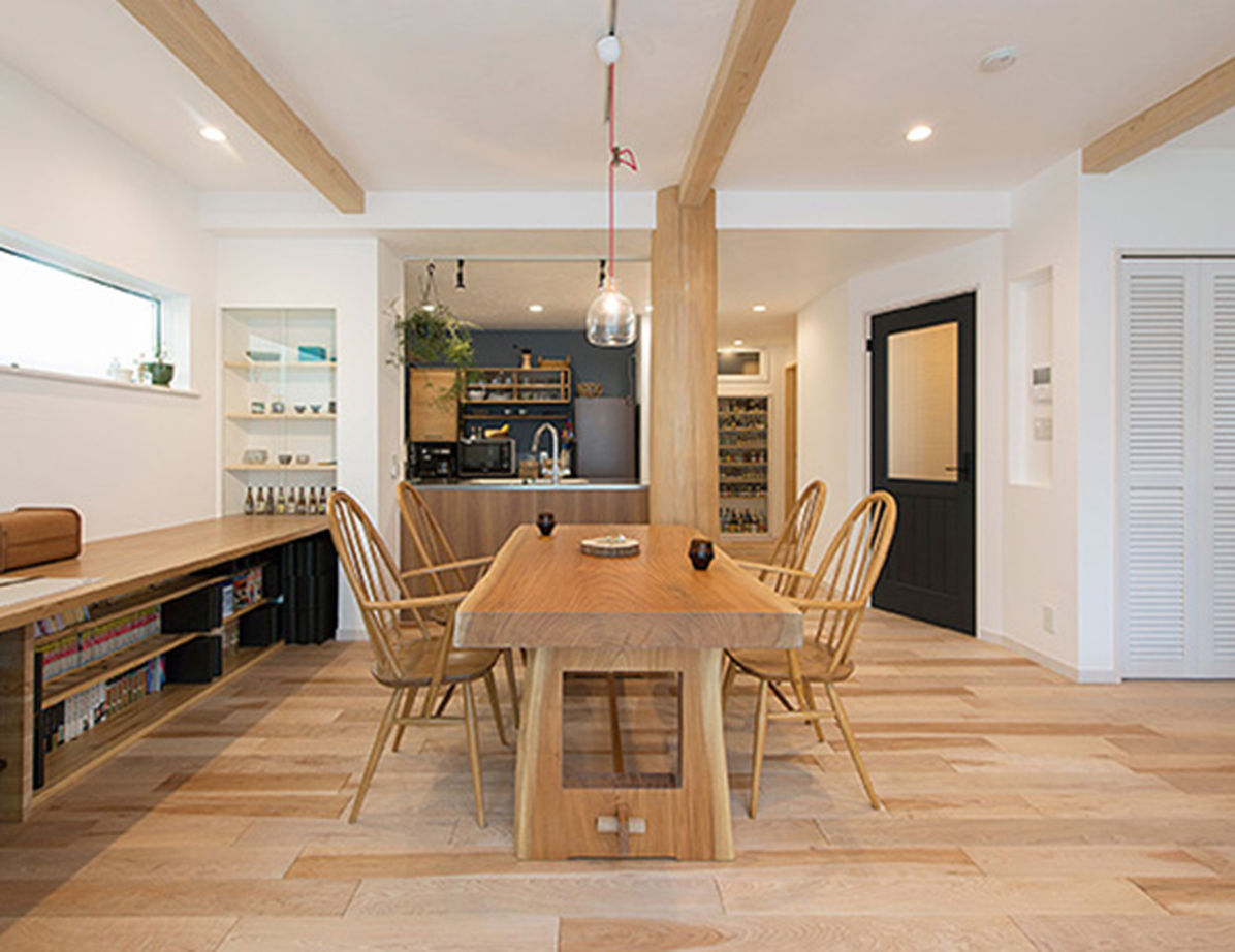 古河林業 【完全分離型二世帯住宅/自然素材】100％国産材で建てる木の家。大黒柱が支える光あふれる爽やかな暮らしの建築実例画像4