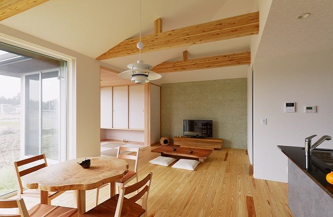 古河林業 【平屋/栃木県/自然素材/収納充実】仕事場の農園と隣接する暮らしに寄り添う、眺望愉しむ心穏やかな木の家の建築実例画像2