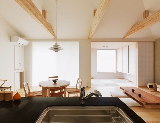 古河林業 【平屋/栃木県/自然素材/収納充実】仕事場の農園と隣接する暮らしに寄り添う、眺望愉しむ心穏やかな木の家の建築実例画像6