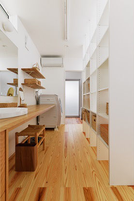 古河林業 【平屋/栃木県/自然素材/収納充実】仕事場の農園と隣接する暮らしに寄り添う、眺望愉しむ心穏やかな木の家の建築実例画像13