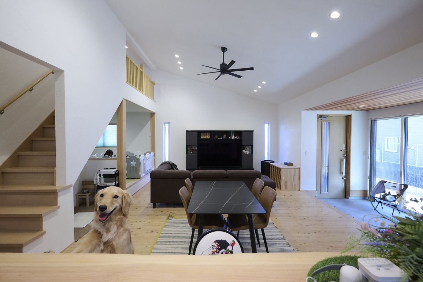 彩ハウス 木の温もりと全館空調で、赤ちゃんと大型犬も快適に過ごせる家の建築実例画像3