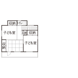 タケイ 【間取図あり】ランニングコストを抑えた和モダンな家。１階に生活空間をまとめて老後も安心の間取り図（5K以上）2階