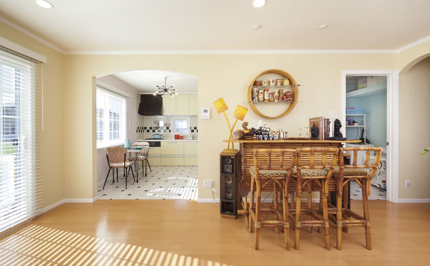 ブリリアントホーム オールディーズのアメリカ住宅をイメージしたガレージ付き平屋の家の建築実例画像8