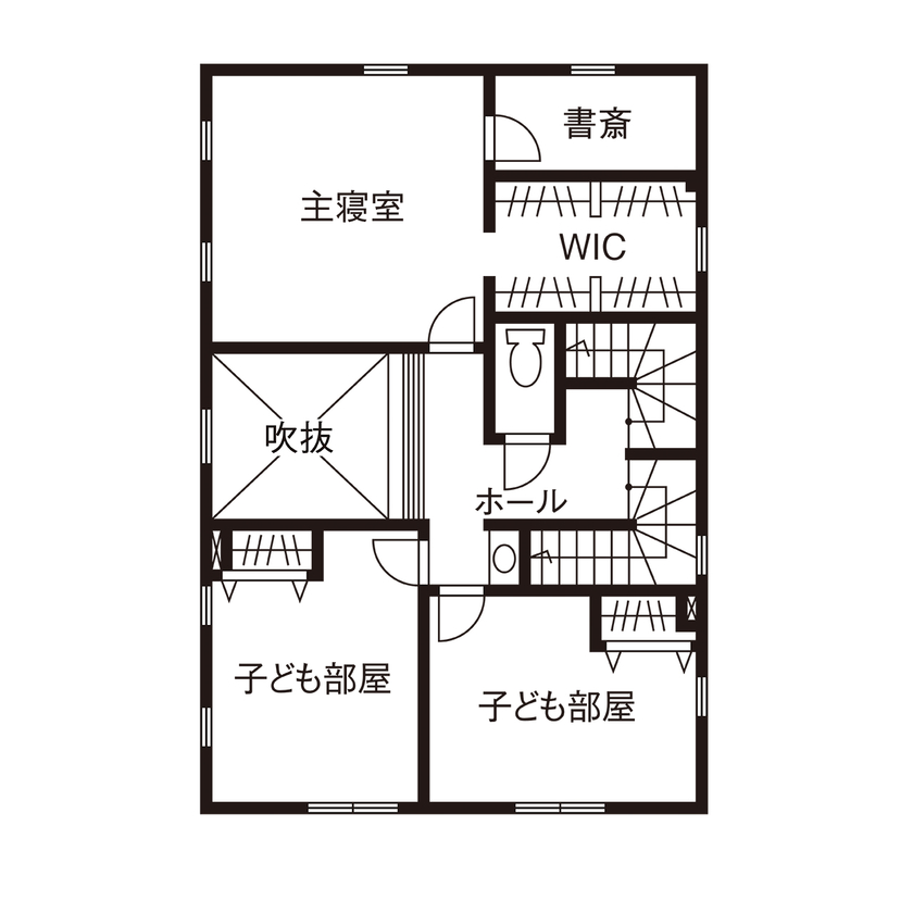 ブリリアントホーム レンガにこだわった、ジョージアンスタイルの美しく味わいのある外観デザインが目を引く家（間取り図有り）の間取り図（4LDK）2階