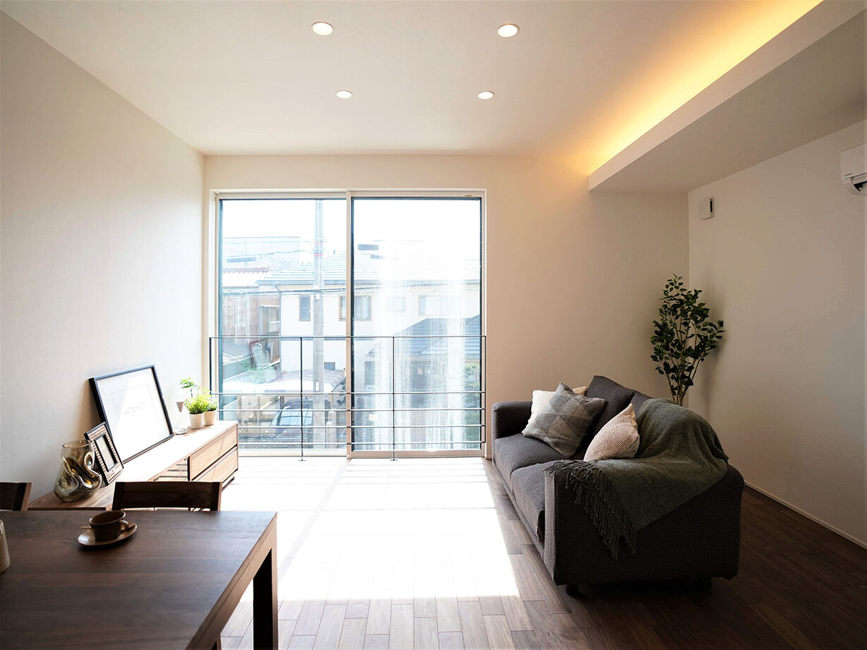 トスコEASEL 【愛知/土地20坪台/狭小/スキップフロア/3階建て/2LDK/理想の間取り】広い土間のある３階建ての狭小住宅の建築実例画像4