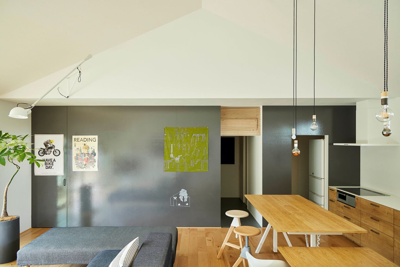 積水ハウス 【大空間・大開口/間取り有】余白が暮らしの豊かさを生む、三角天井の平屋の住まいの建築実例画像4