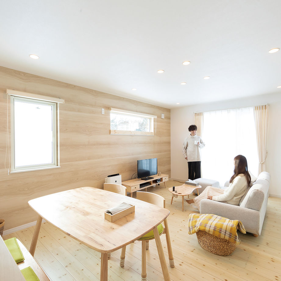 北海荘建 【4LDK/狭小地/全室床暖房/間取り図有】限られた予算内で将来を見据えた間取りに！回遊動線も実現♪の建築実例画像3