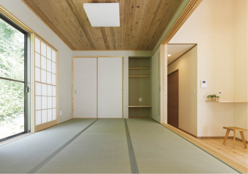 モックの家／草処建設(くさどころけんせつ) 【平屋｜約21坪】心地よい空間で日々を愉しむ地元の木を使った快適な平屋の建築実例画像4