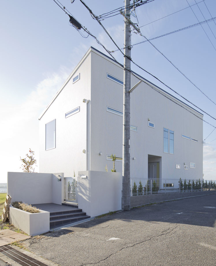 クラシスホーム 【53.6坪/大開口/間取り図】オーシャンビューの白い家。リビングの大開口から見える息を飲むほど美しい景色の建築実例画像3