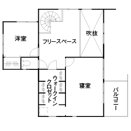 クラシスホーム 【3LDK/ホテルライク/クラシカル/間取り図】猫足の浴槽にらせん階段…海外のホテルを思わせる美しい住空間の間取り図（3LDK）2階