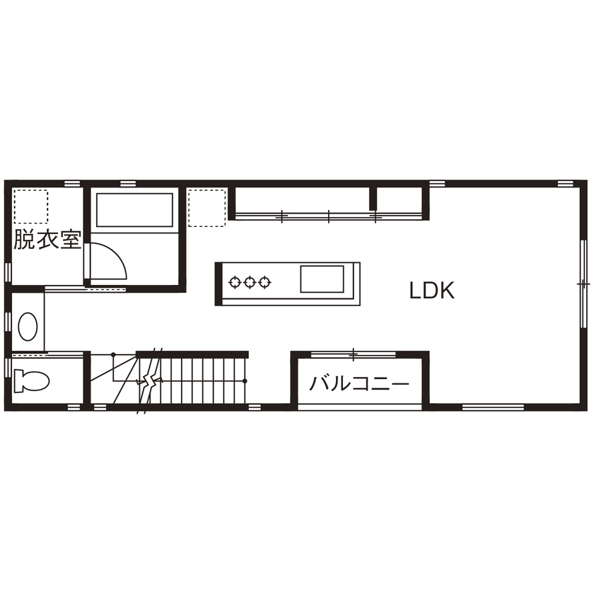 クラシスホーム 【2000万円台/31.9坪/アンティーク/3階建/間取り図】こだわりの家具の中でペットと暮らす、素材感豊かな家の間取り図（2LDK）2階
