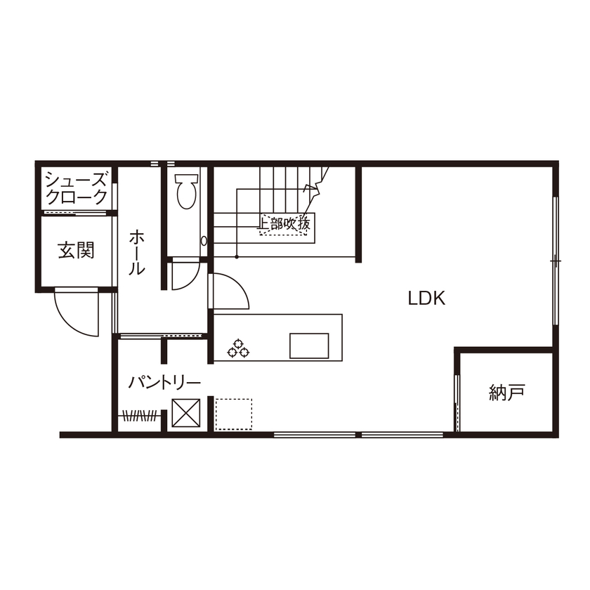 クラシスホーム 【1000万円台/3LDK/33.4坪/暖炉/ペットと暮らす/間取り図】愛犬との暮らしを楽しむ、ホテルライクな住まいの間取り図（3LDK）1階